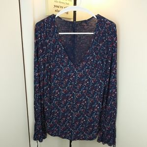 Lucky Brand Tie Sleeve Top